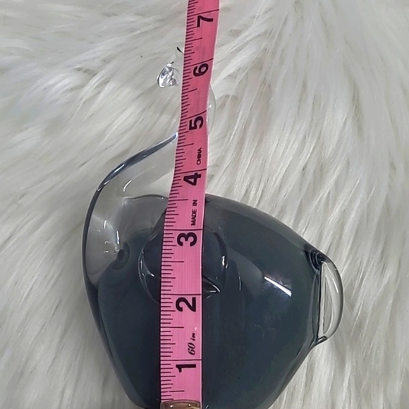 Y2K Unsigned Blown Glass Gray African Asian Elephant Paper Weight Trinket Decor - Picture 15 of 17